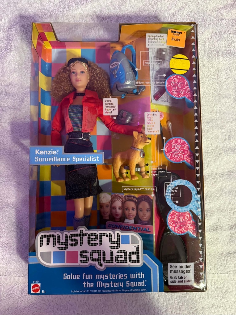 Barbie Mystery Squad Kenzie Surveillance Specialist 2002 Doll Mattel #54224 NRFB